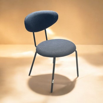 كراسي حديد وقماش راقية وفخمة اسود 80×51×54سم 