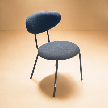 كراسي حديد وقماش راقية وفخمة اسود 80×51×54سم 