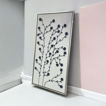 لوحه زينة حائط جبس اطار شامبين (ماكس)100×180سم (المنتج تفصيل )