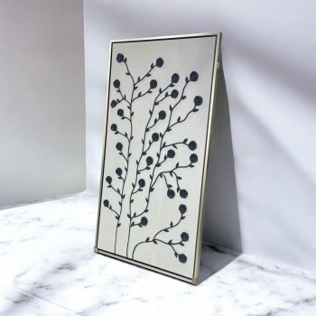 لوحه زينة حائط جبس اطار شامبين (ماكس)100×180سم (المنتج تفصيل )