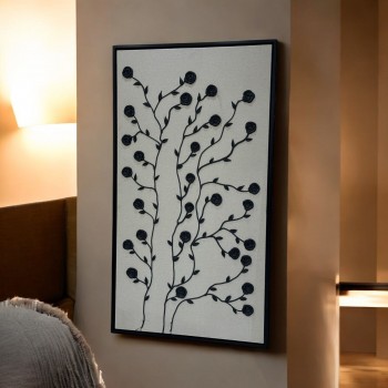 لوحه زينة حائط جبس اطار اسود (ماكس)100×180سم (المنتج تفصيل )