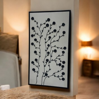 لوحه زينة حائط جبس اطار اسود (ماكس)100×180سم (المنتج تفصيل )