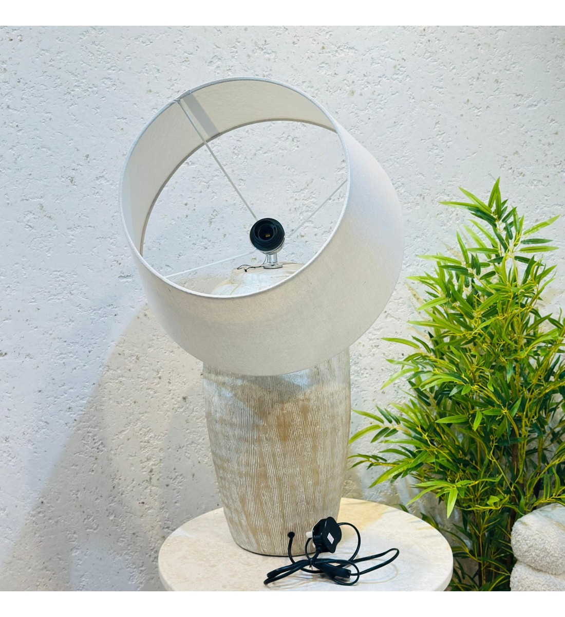 Polyresin Ceramic Table Lamp - Caillos - 80x34x34cm