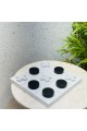 Natural Marble Decor Tic Tac Toe Game - 30x30x15cm