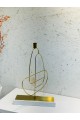 Modern design iron candle holder with marble base 45x30x10cm