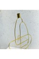 Modern design iron candle holder with marble base 45x30x10cm