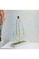 Modern design iron candle holder with marble base 45x30x10cm