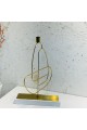 Modern design iron candle holder with marble base 45x30x10cm