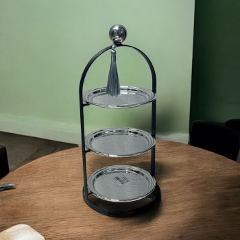 إستاند حلا مزدوج شيال فضي 3دور 35×14×14سم 