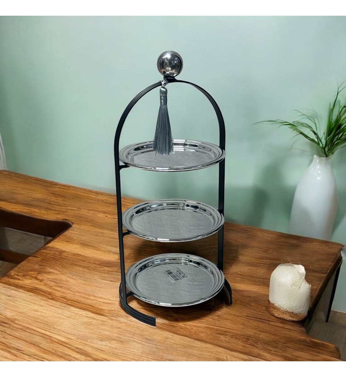 إستاند حلا مزدوج شيال فضي 3دور 35×14×14سم 