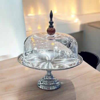 صحن كيك مع الغطاء اكرلك 30×30×26سم 