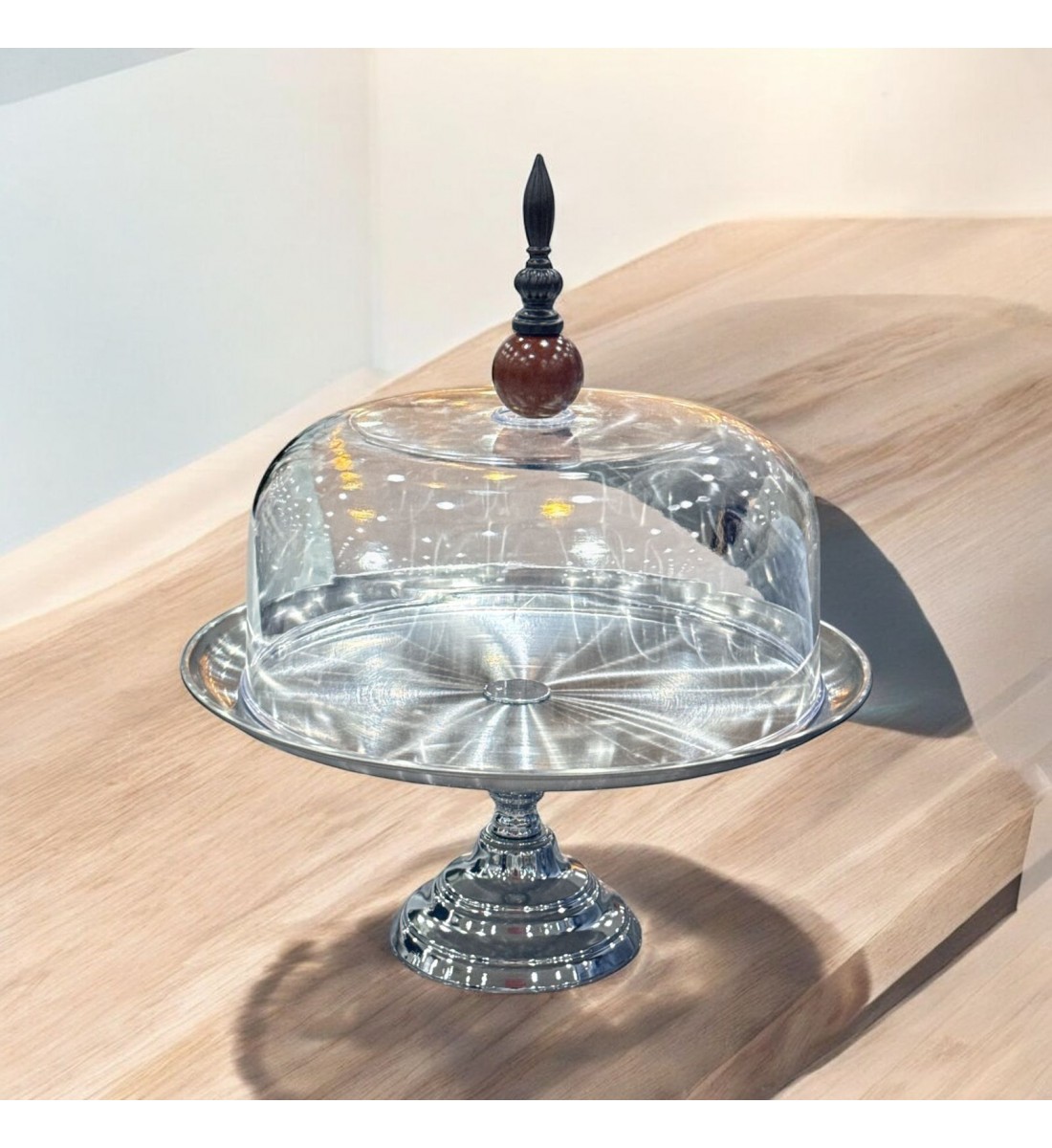 صحن كيك مع الغطاء اكرلك 30×30×26سم صحن كيك مع الغطاء اكرلك 30×30×26سم