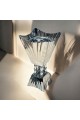 Silver steel incense burner 22x10x10cm