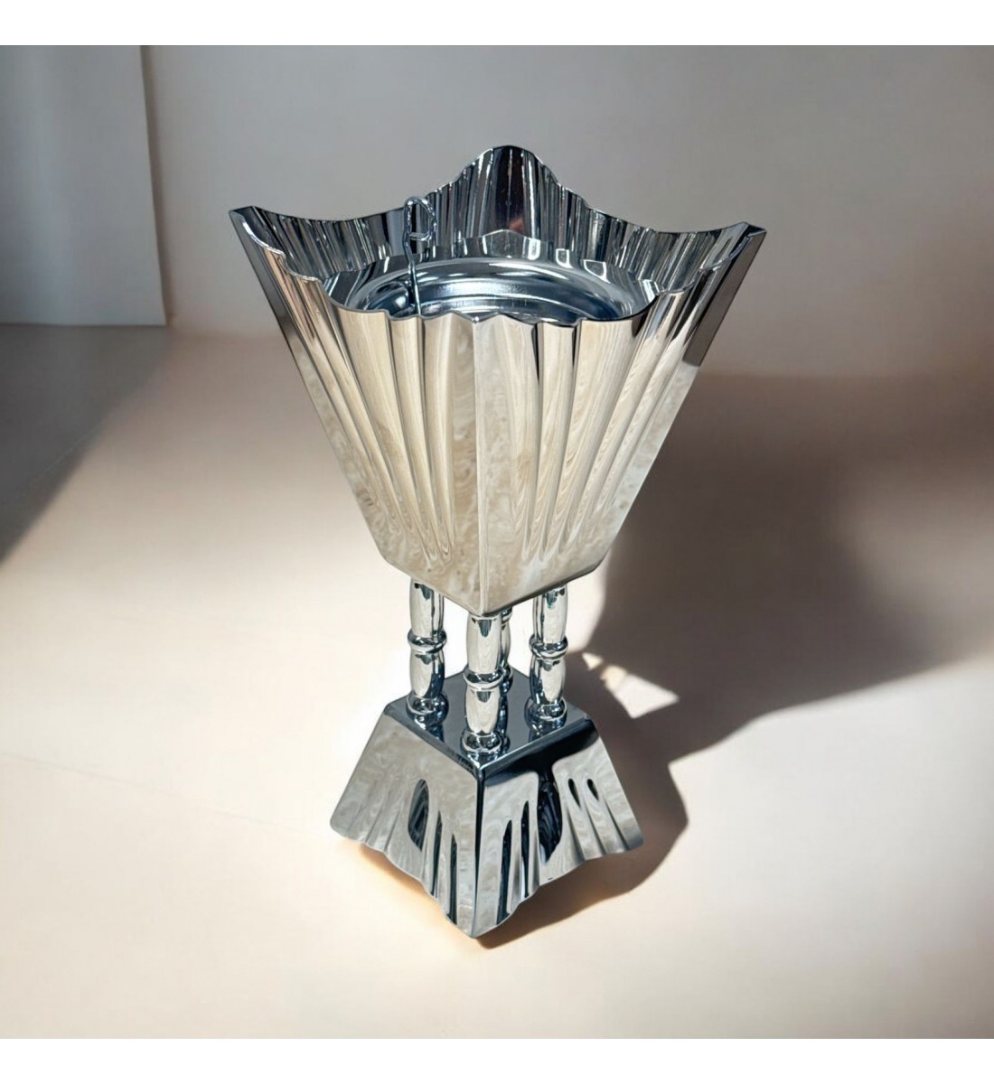 Silver Steel Incense Burner 18x9x9cm