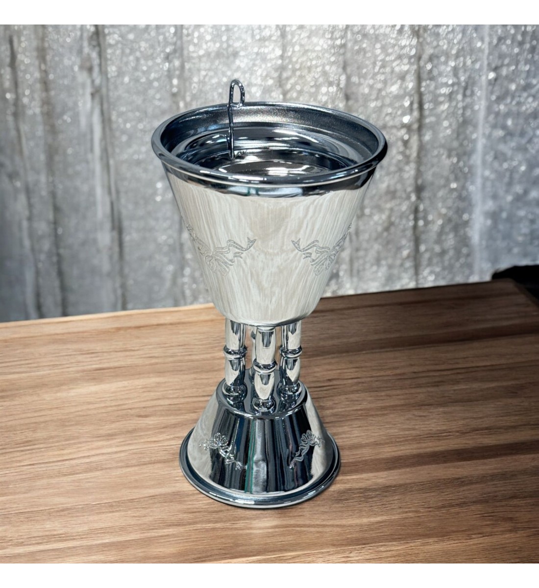 Silver Steel Incense Burner 18x9x9cm