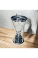 Silver Steel Incense Burner 18x9x9cm