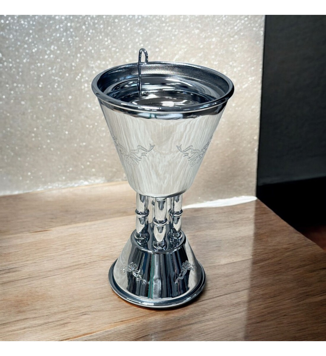 Silver Steel Incense Burner 18x9x9cm