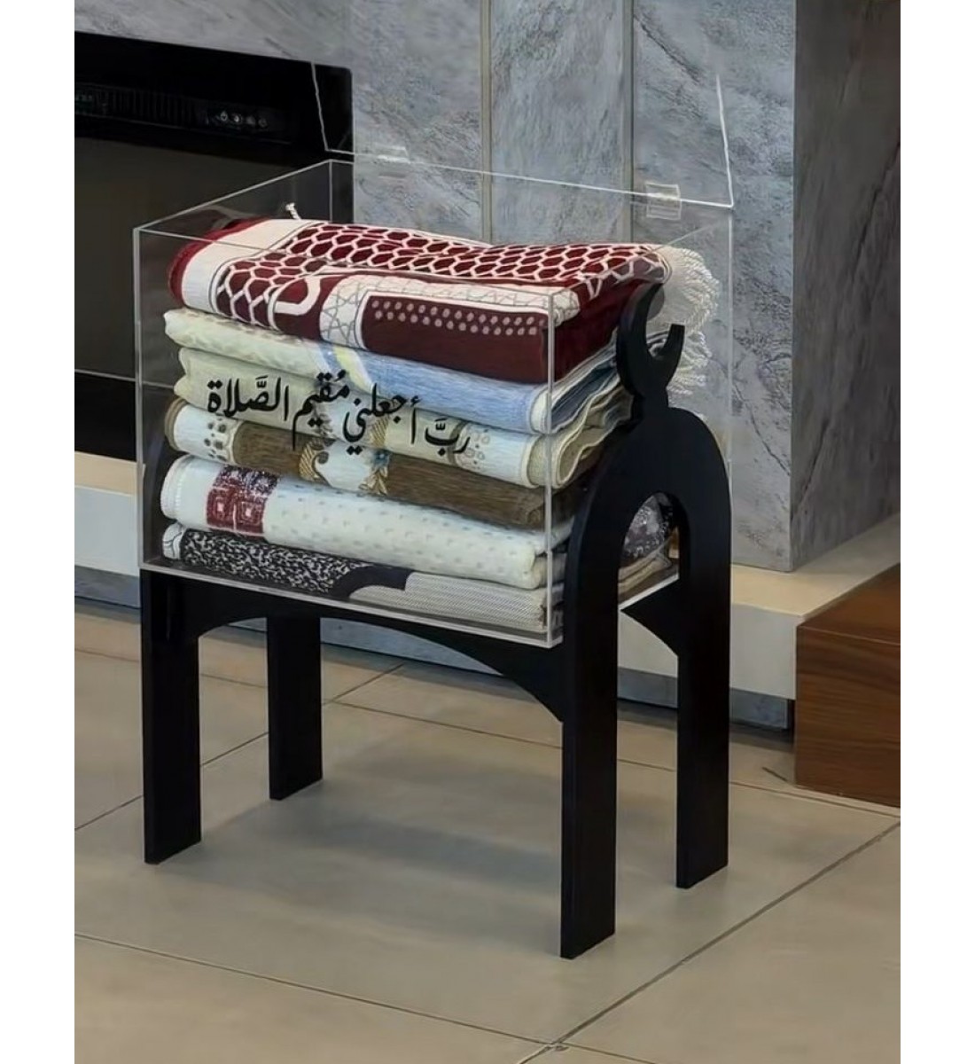 بوكس اكريلك سجادات مع قاعدة خشبي 30×40×47سم 