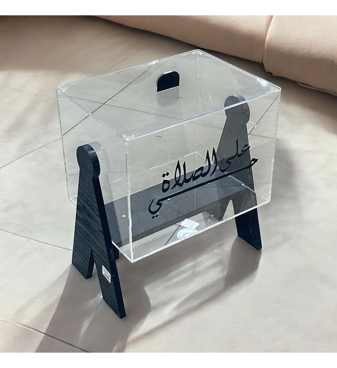 بوكس اكريلك سجادات مع قاعدة خشبي 30×40×47سم 