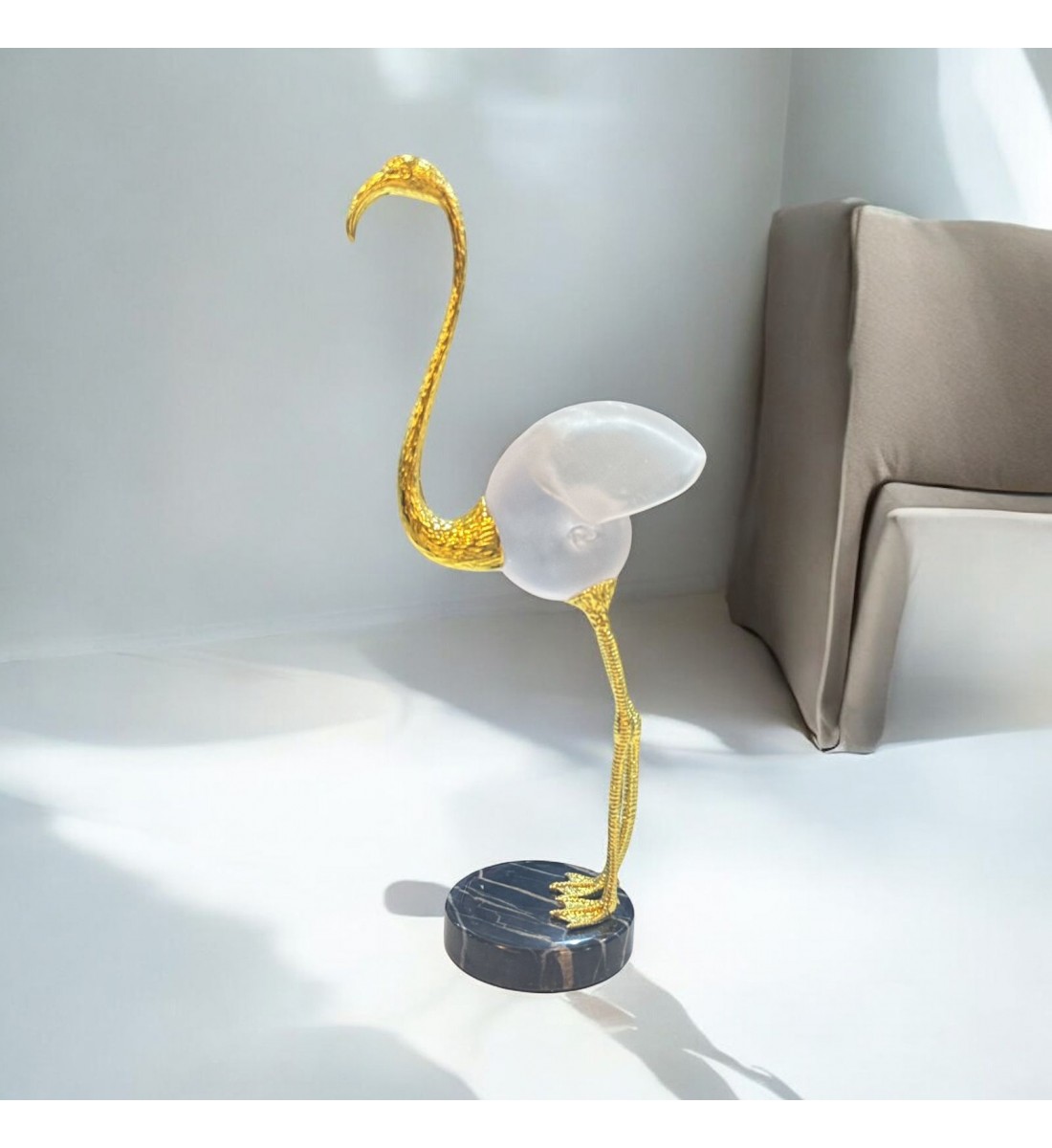 تحفة ذهبي كرستال48×11×11سم تحفة ذهبي كرستال48×11×11سم