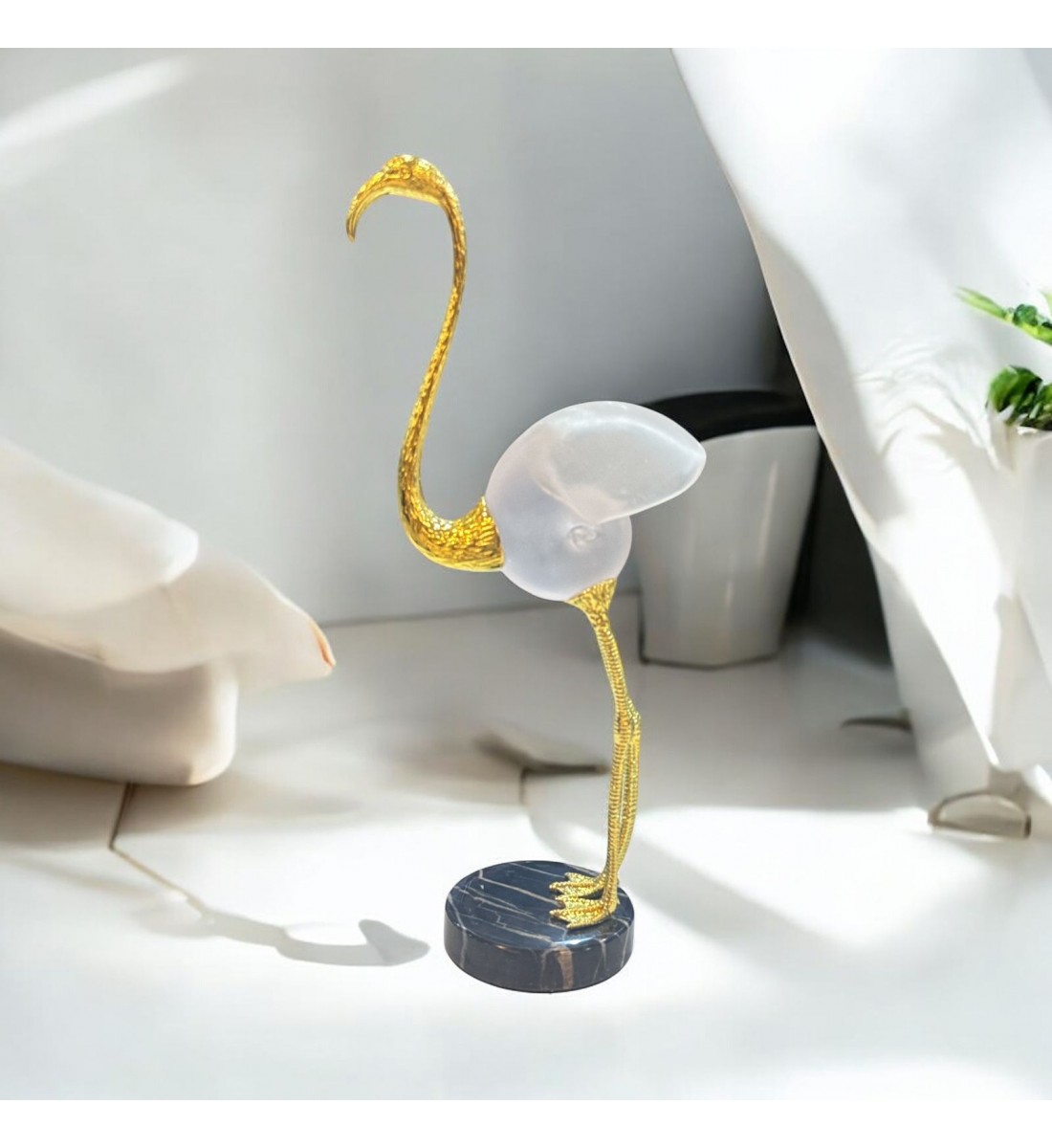 تحفة ذهبي كرستال48×11×11سم تحفة ذهبي كرستال48×11×11سم