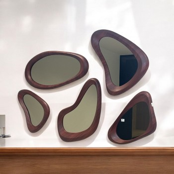 مراة حائط  باطار خشبي من - ليفيا - (منتج تفصيل )