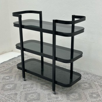 عربية تقديم  3دور زجاج وحديد لون اسود