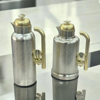 ترمس ساندرا طقم 2 قطع فضي مذهب 