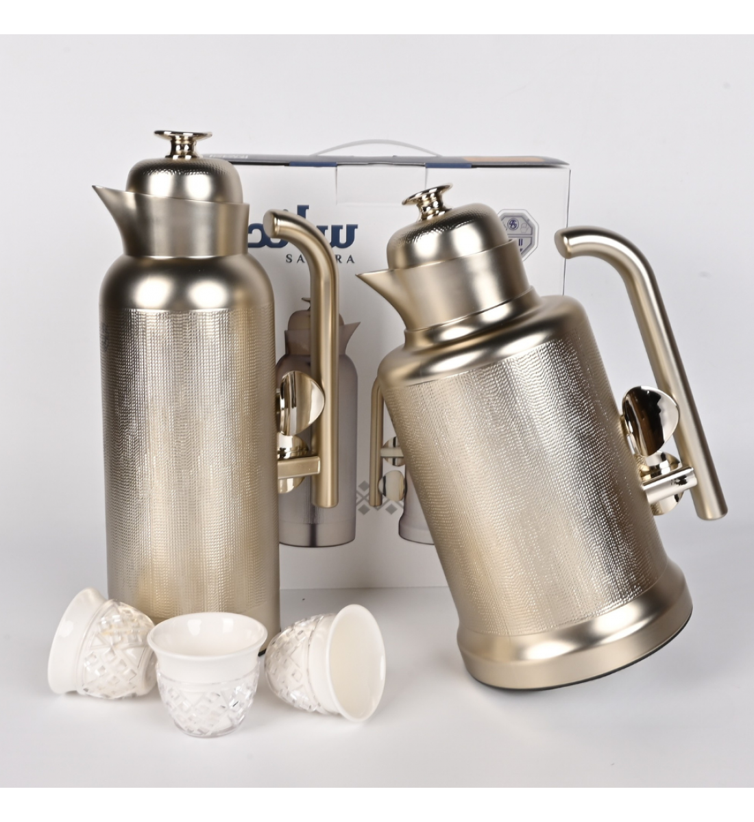 ترمس ساندرا طقم 2 قطع كروم مطفي ترمس ساندرا طقم 2 قطع كروم مطفي