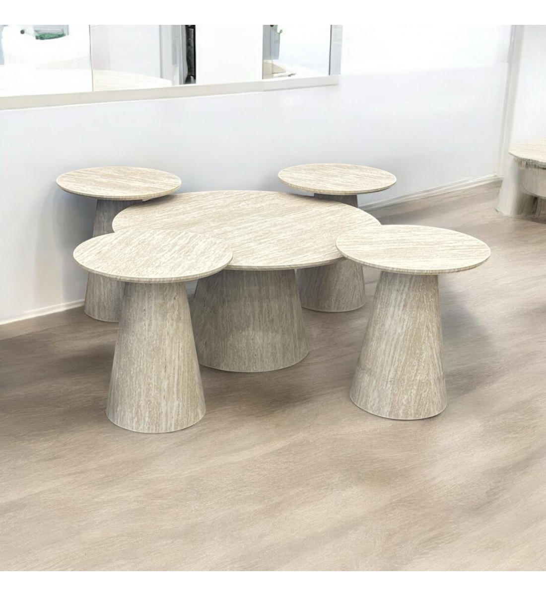 Avondale 5 Piece Marble Top Coffee Table Set