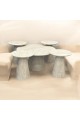 Avondale 5 Piece Marble Top Coffee Table Set