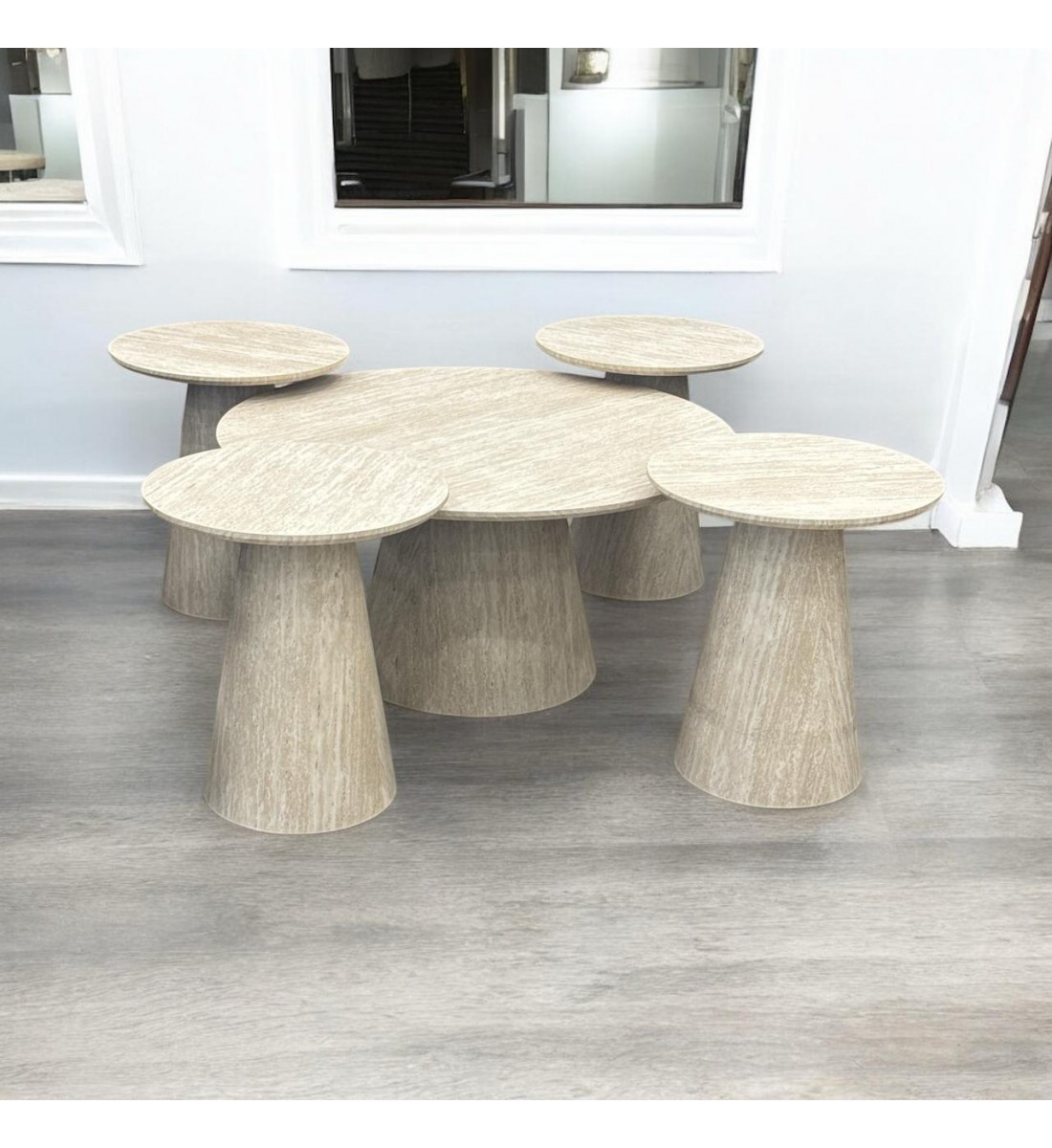 Avondale 5 Piece Marble Top Coffee Table Set