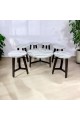 Serving table set with 6 sides