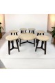 Serving table set with 6 sides