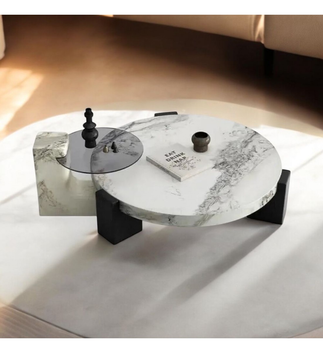 Serving table set with 1sides