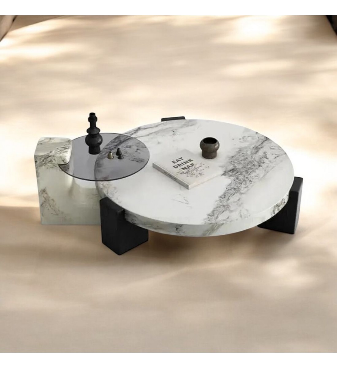 Serving table set with 1sides