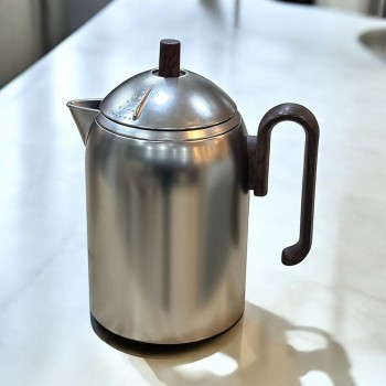 ترمس أليس كلاسيكي فاخر بيد خشب ــ نيكل مطفي بني ــ 0.30 لتر