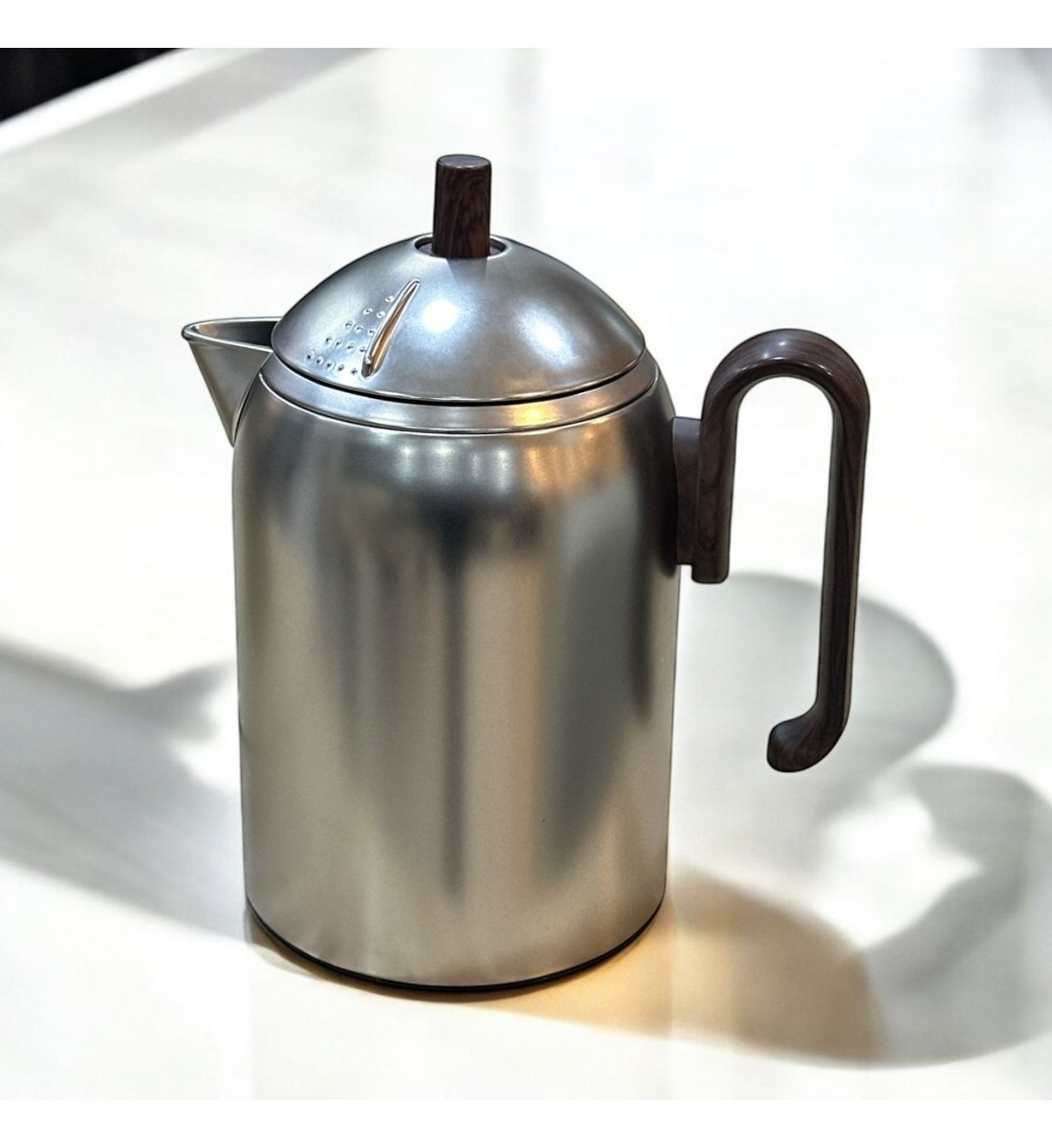 ترمس أليس كلاسيكي فاخر بيد خشب ــ نيكل مطفي بني ــ 0.30 لتر