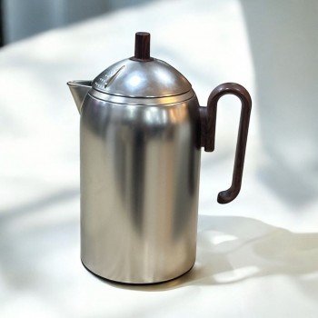 ترمس أليس كلاسيكي فاخر بيد خشب ــ نيكل مطفي بني ــ 0.65 لتر