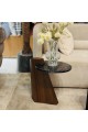 Sassino side table - marble, wooden base 40x40x50cm