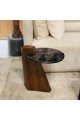 Sassino side table - marble, wooden base 40x40x50cm