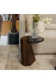 Sassino side table - marble, wooden base 40x40x50cm
