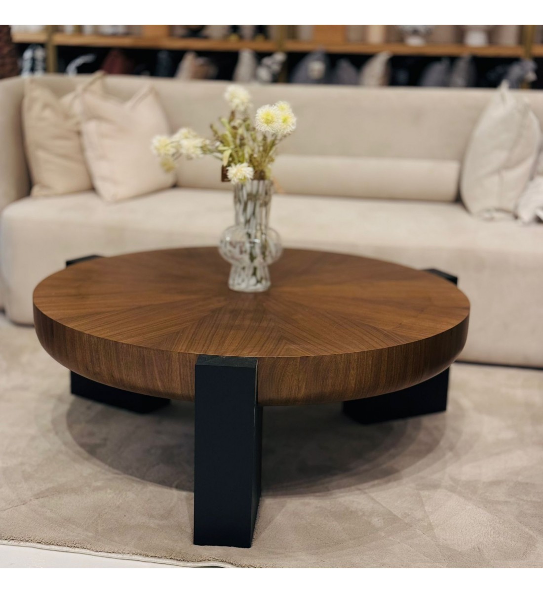 طاولة جانبية ساسينو - خشب قاعده اسود 115×42×115سم (منتج تفصيل ) طاولة جانبية ساسينو - خشب قاعده اسود 115×42×115سم (منتج تفصيل )