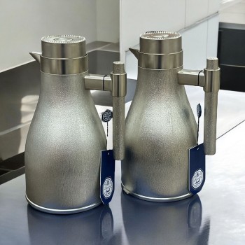 طقم ترمس اجوان فضي بلاستيك مطفي 2قطع 