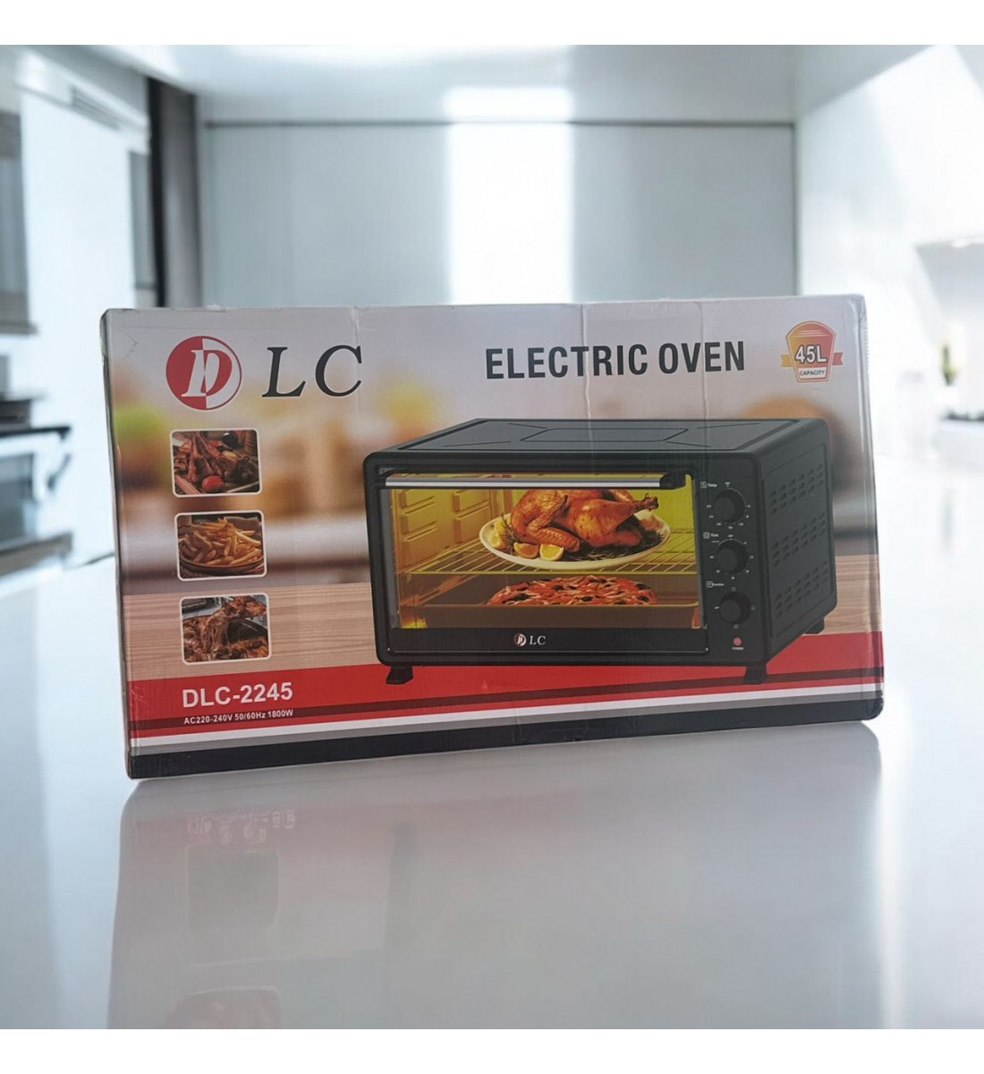فرن كهربائي تركي من دي ال سي - سعة 45لتر - 1800 واط