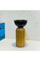 Metal holder with wooden base 27 x 14 x 14 cm
