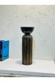 Metal holder with wooden base 38 x 14 x 14 cm