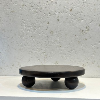 صينية تقديم  من الخشب وقاعده خشب مقاس 24×24×6.50سشم 