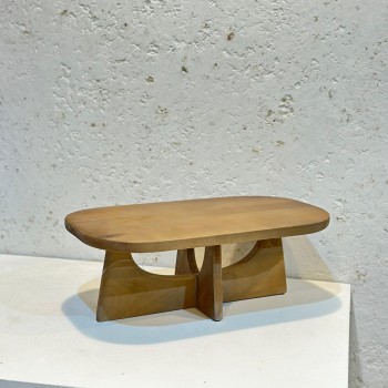 صينية تقديم  من الخشب وقاعده خشب مقاس 30×18×11سم 