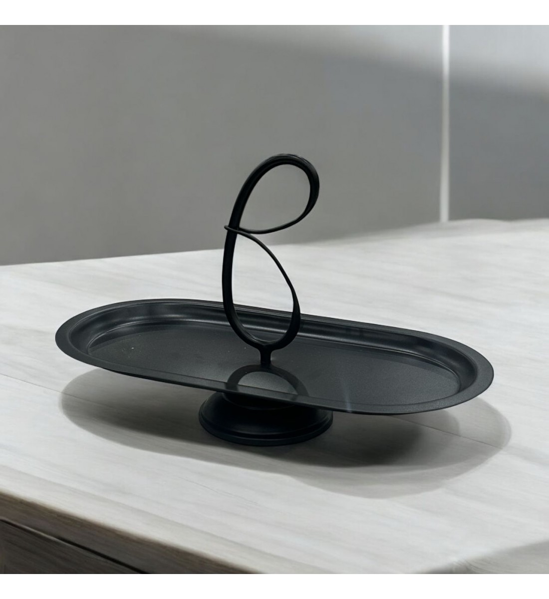 صحن تقديم استانلس استيل بقاعدة 32×16×23سم 